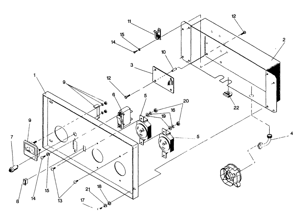 Control Panel Drawing No. 98528 Diagram and Parts List for 0491-0-GN6,500E  Briggs and Stratton Generator